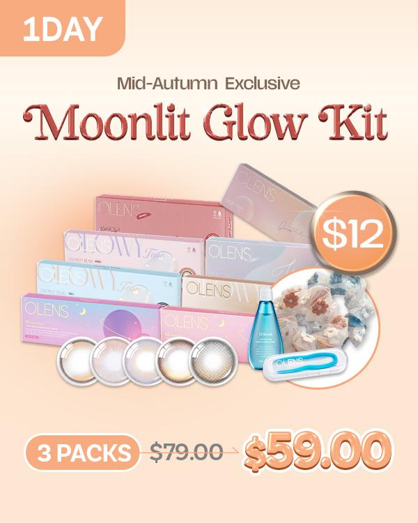 Product: 1Day Moonlit Glow Kit, 1Day, 10lenses/box, available at $59.00 USD (25% off)