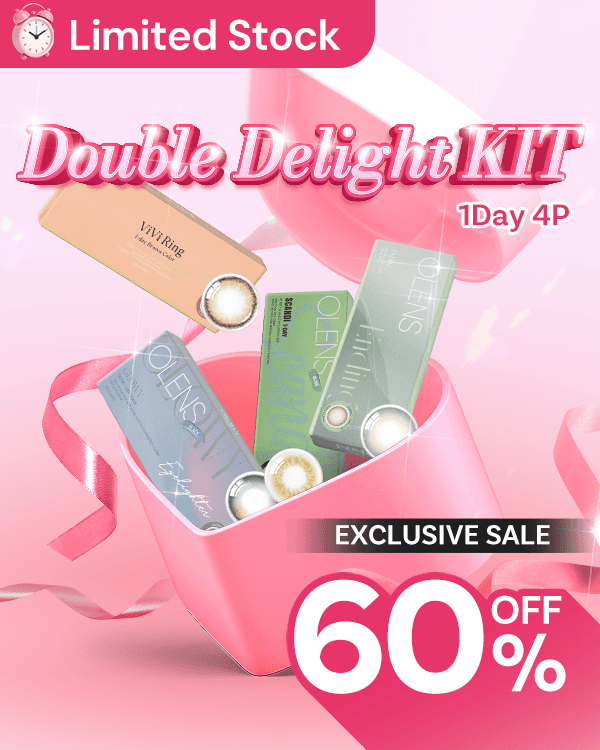 Product: [1Day/4P] Double Delight KIT, 1Day, 4lenses/box, available at $11.11 USD (60% off)