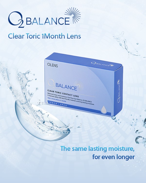 O2 Balance 1Month Toric (For astigmatism) - 1Month, 1pair/set - image 1
