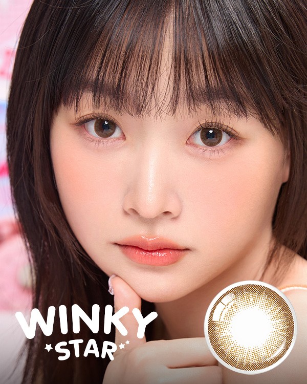 Winky Star Brown - 1Month, 2lenses/box - image 1