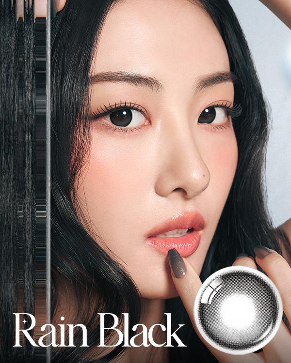Product: Rain Black (10p), 1Day, 10lenses/box, rated 4.8 stars, based on 40 reviews, available at $18.40 USD (20% off)
