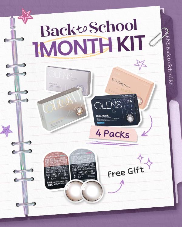 Product: Back To School 1Month Kit, 1Month, 2lenses/box, rated 4.9 stars, based on 501 reviews, 27% off from list price