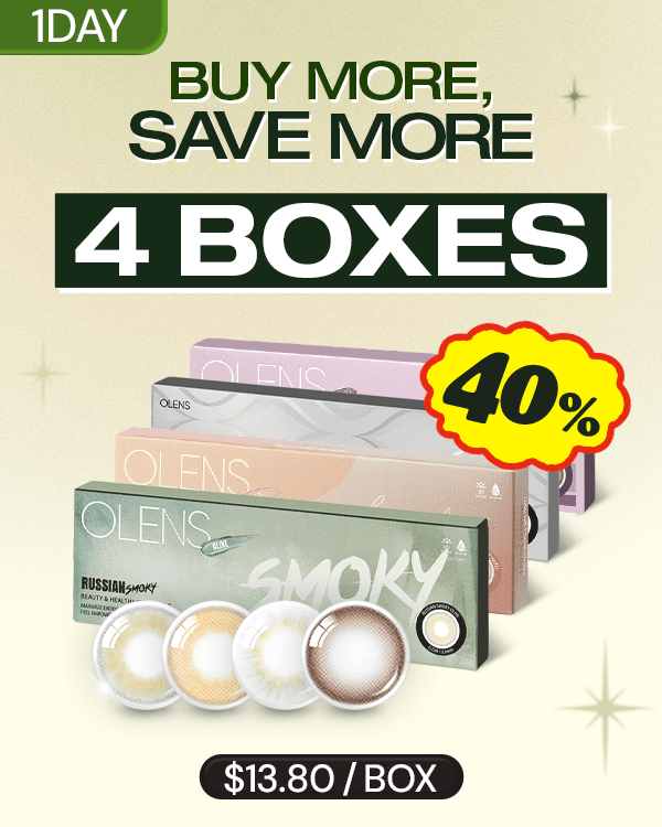 Product: [4Boxes] 1Day Bundle Kit, 1Day, 10lenses/box, rated 4.9 stars, based on 560 reviews, 40% off from list price