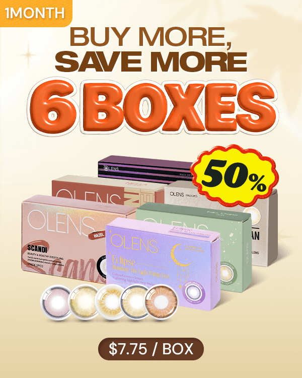 Product: [6Boxes] 1Month Bundle Kit, 1Month, 2lenses/box, rated 4.9 stars, based on 781 reviews, 50% off from list price