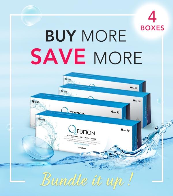 Product: O2 Edition Bundle (4Boxes), 1Day, 40lenses/box, rated 4.6 stars, based on 30 reviews, available at $99.80 USD (22% off)