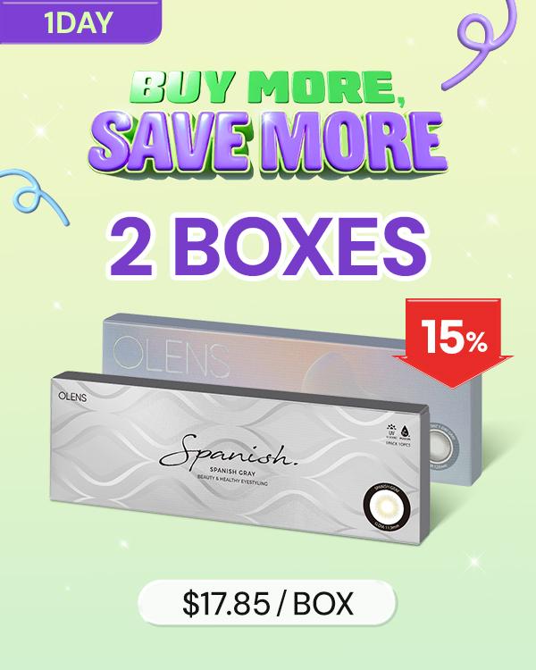 Product: [2Boxes] 1Day Bundle Kit, 1Day, 10lenses/box, available at $35.70 USD (15% off)