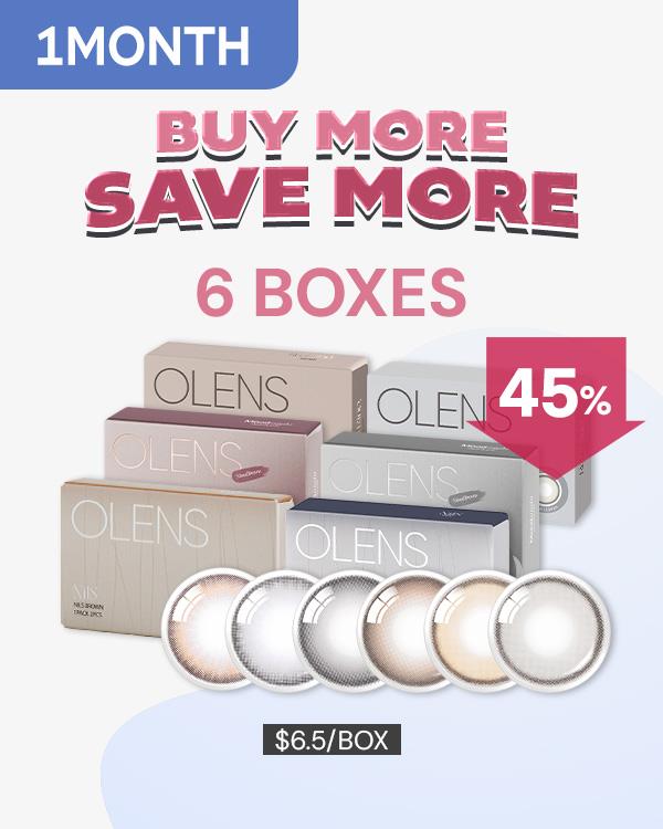 Product: [6Boxes] 1Month Bundle Kit ver.2, 1Month, 2lenses/box, available at $42.90 USD (45% off)