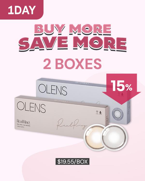 Product: [2Boxes] 1Day Bundle Kit ver.2, 1Day, 10lenses/box, available at $39.10 USD (15% off)