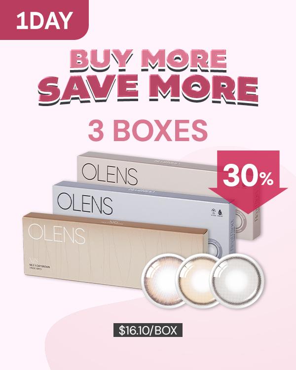 Product: [3Boxes] 1Day Bundle Kit ver.2, 1Day, 10lenses/box, available at $48.30 USD (30% off)