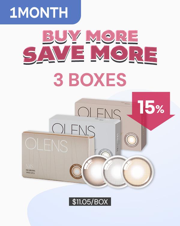 Product: [3Boxes] 1Month Bundle Kit ver.2, 1Month, 2lenses/box, available at $33.15 USD (15% off)