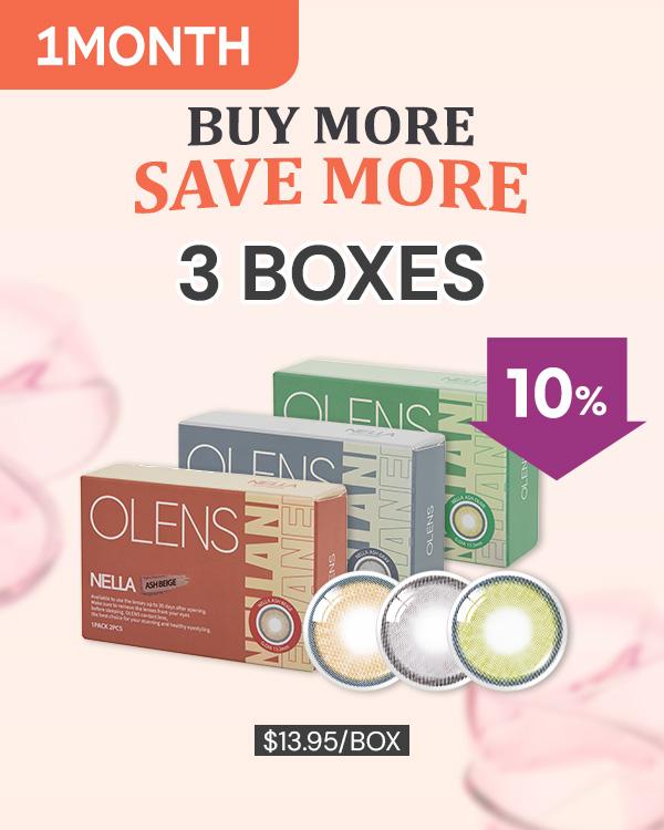 Product: [3Boxes] 1Month Bundle Kit ver.3, 1Month, 2lenses/box, available at $41.85 USD (10% off)