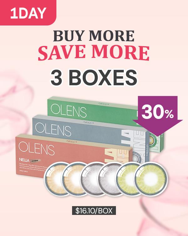 Product: [3Boxes] 1Day Bundle Kit ver.3, 1Day, 10lenses/box, available at $48.30 USD (30% off)