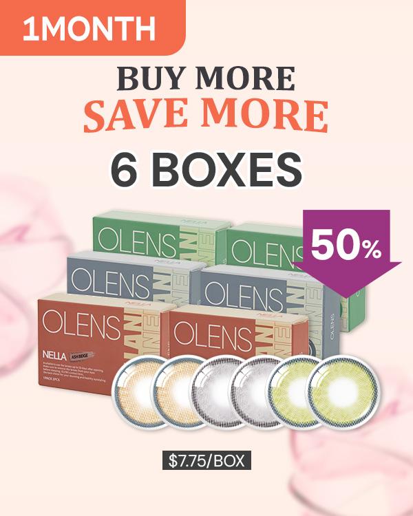 Product: [6Boxes] 1Month Bundle Kit ver.3, 1Month, 2lenses/box, available at $46.50 USD (50% off)
