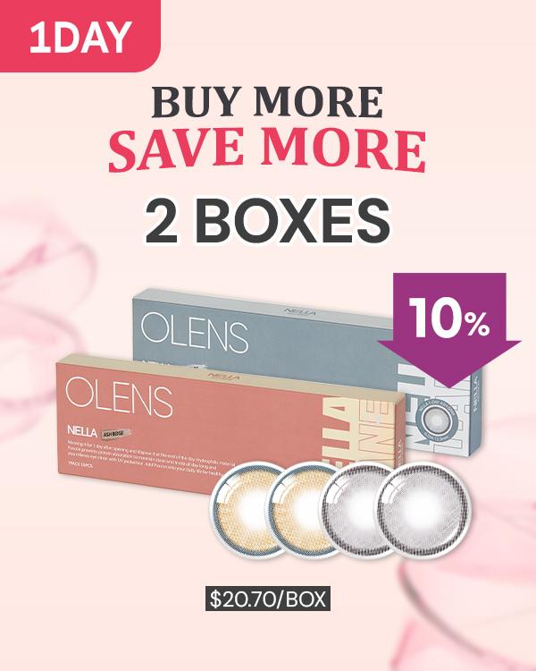 Product: [2Boxes] 1Day Bundle Kit ver.3, 1Day, 10lenses/box, available at $41.40 USD (10% off)