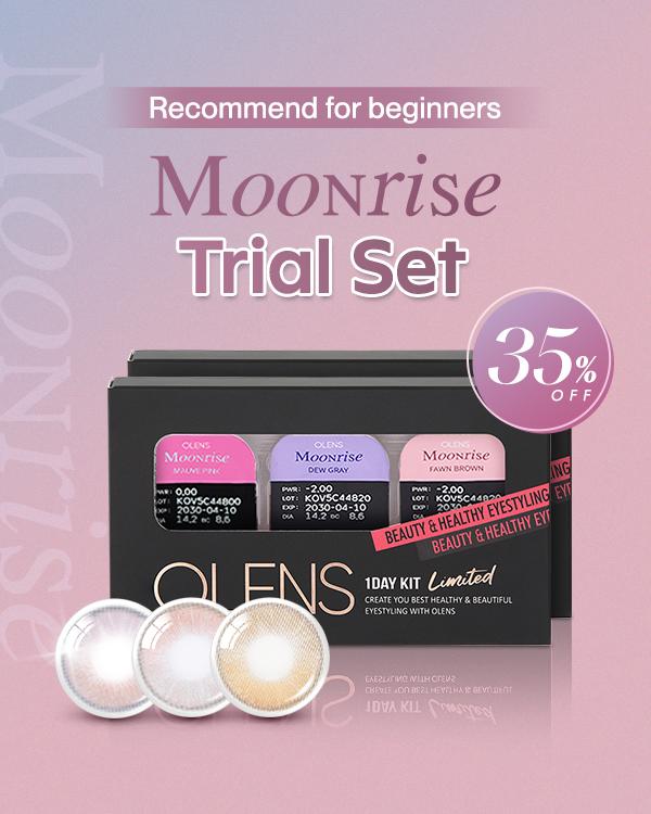 Product: Moonrise Trial Set, 1Day, 3pairs/set, rated 4.9 stars, based on 348 reviews, available at $9.90 USD (34% off)