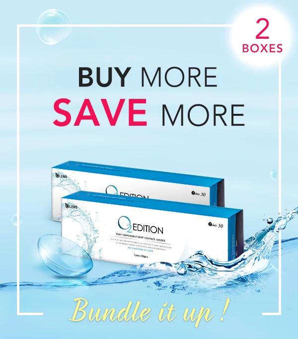 Product: O2 Edition Bundle (2Boxes), 1Day, 40lenses/box, rated 4.6 stars, based on 41 reviews, available at $66.90 USD (7% off)