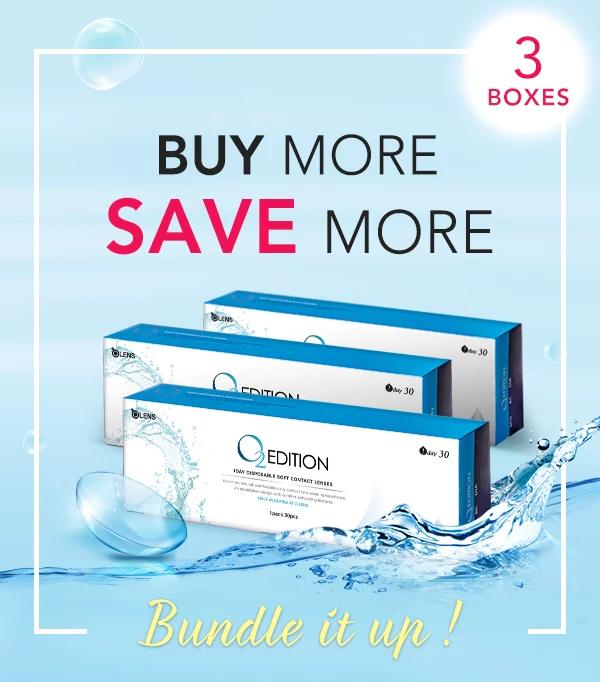 Product: O2 Edition Bundle (3Boxes), 1Day, 40lenses/box, rated 4.6 stars, based on 41 reviews, available at $92.80 USD (14% off)