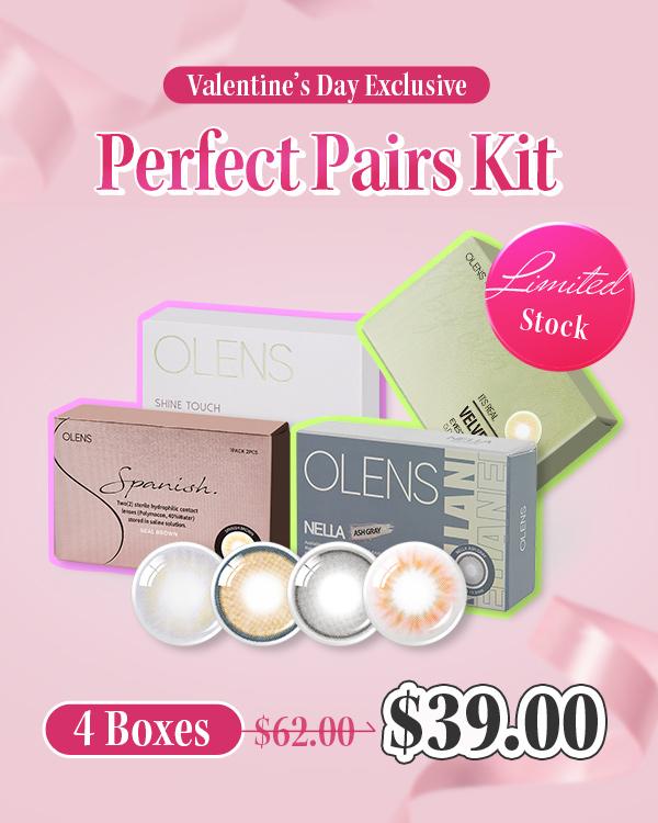 Product: Perfect Pairs Kit, 1Month, 2lenses/box, available at $39.00 USD (37% off)