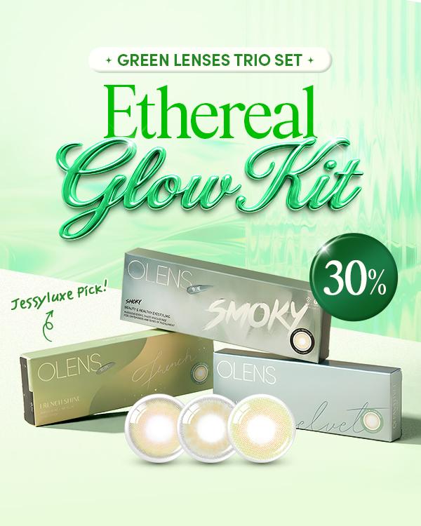 Product: Ethereal Glow Green Kit, 1Day, 10lenses/box, available at $48.30 USD (30% off)