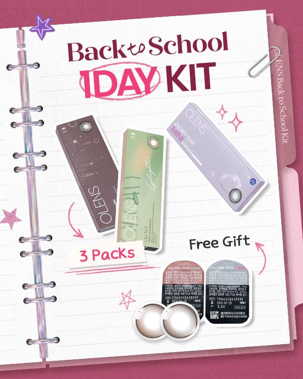 Product: Back To School 1Day Kit, 1Day, 10lenses/box, rated 4.9 stars, based on 638 reviews, 30% off from list price