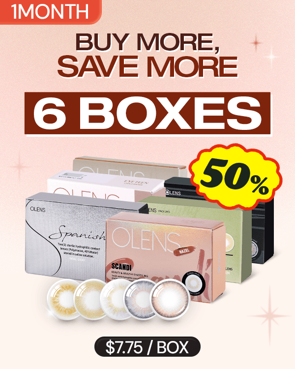Product: [6Boxes] 1Month Bundle Kit, 1Month, 2lenses/box, rated 4.9 stars, based on 771 reviews, 50% off from list price