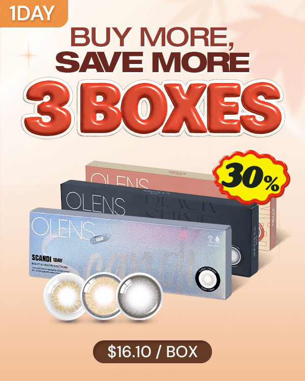 Product: [3Boxes] 1Day Bundle Kit, 1Day, 10lenses/box, rated 4.9 stars, based on 571 reviews, 30% off from list price