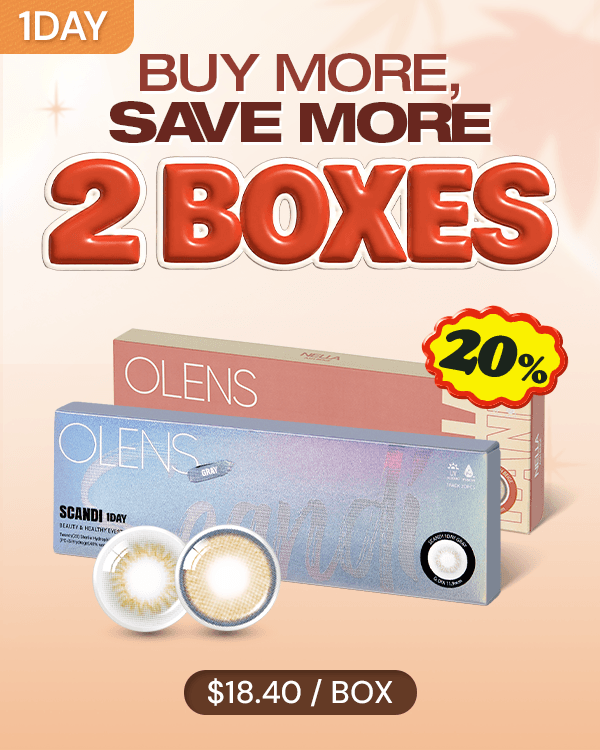 Product: [2Boxes] 1Day Bundle Kit, 1Day, 10lenses/box, rated 4.9 stars, based on 572 reviews, 20% off from list price