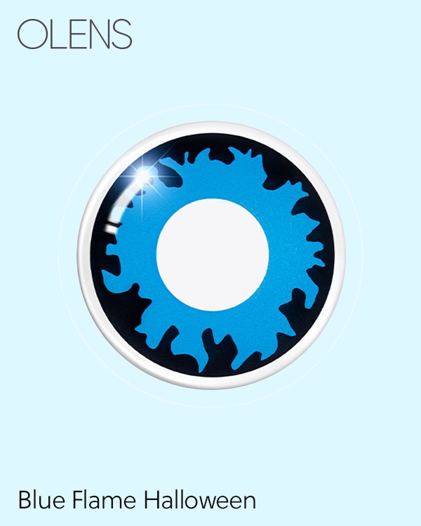 Blue Flame Halloween Contact Lenses - 6Months, 2lenses/box - image 3