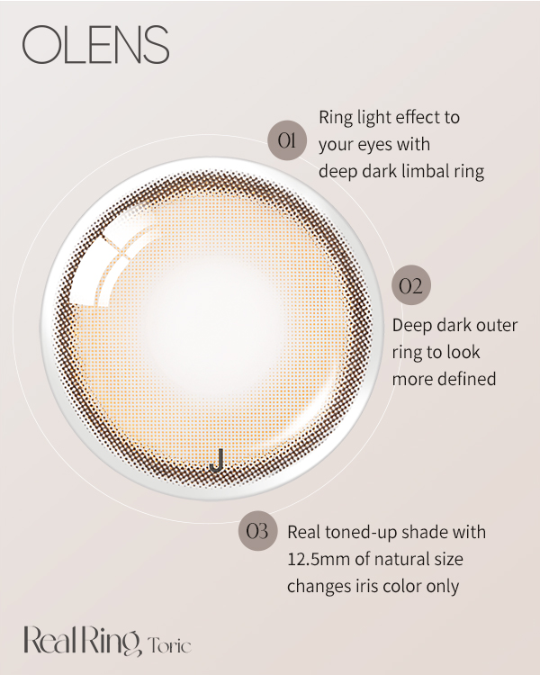 Real Ring Brown Toric (For astigmatism) | OLENS