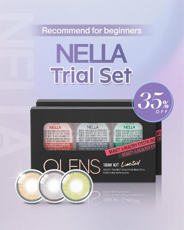 Product: Nella Trial Set, 1Day, 3pairs/set, rated 5 stars, based on 629 reviews, available at $9.90 USD (34% off)