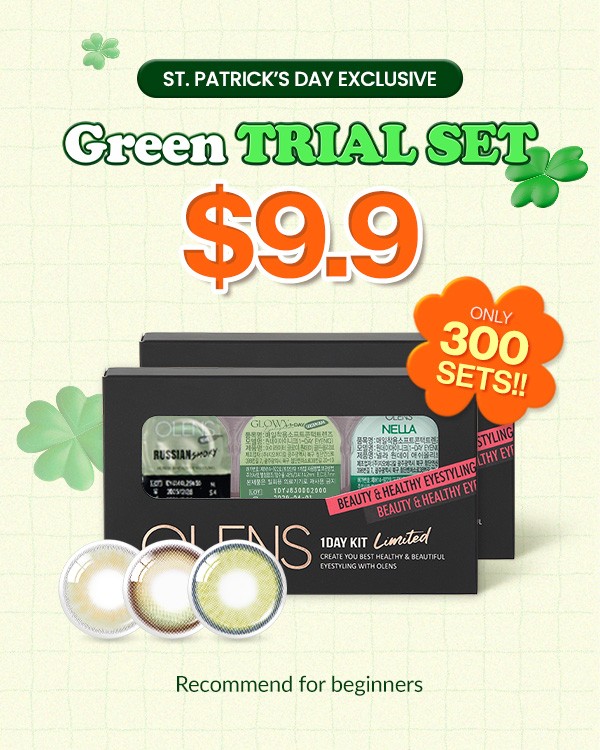 Green Contacts Trial Set - 1Day, 2lenses/box - image 1
